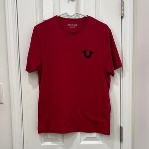 True Religion Red Short Sleeve Tee Casual Style